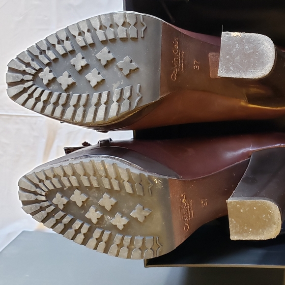 Calvin Klein Collection Dark Brown Platform Loafers - Picture 5 of 8